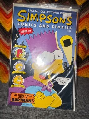 Simpsons Comics and Stories #1 (1993) – Rare Sealed Factory Polybag w/ Poster!